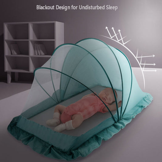 Cama con red para bebé, mosquitera protectora para bebé de 360 ​​grados, configuración instantánea