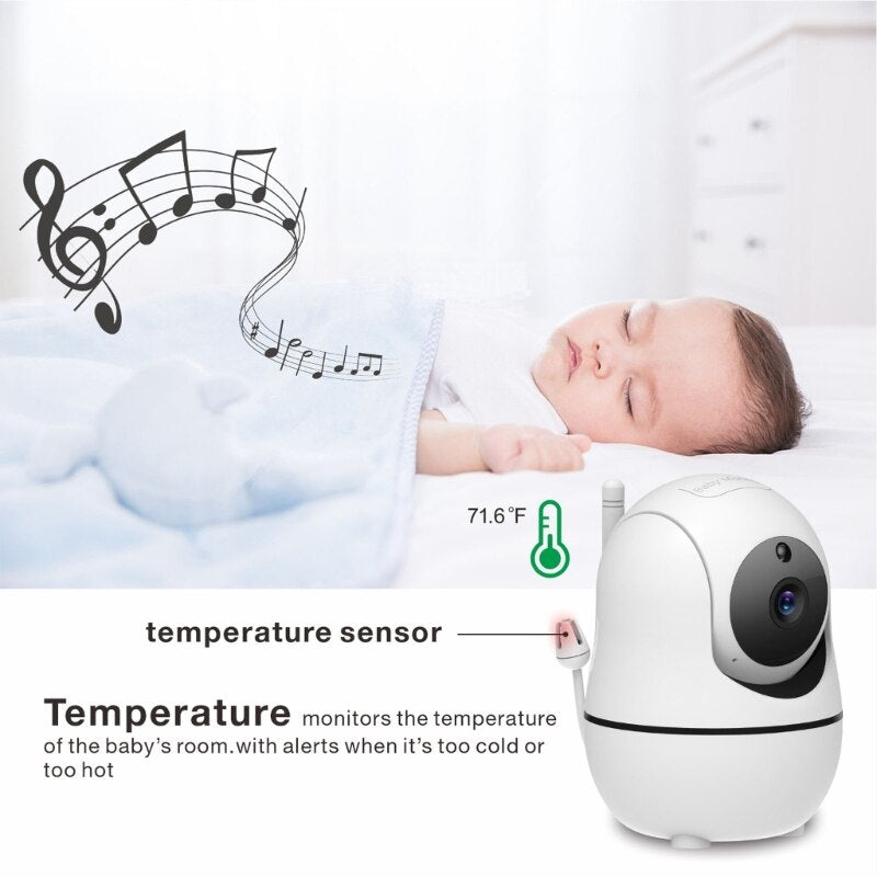 Mamalink SM50 Video Baby Monitor Cámara HD de 5 pulgadas y teléfono para bebés con visión nocturna para hablar